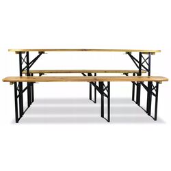 Set mobilier de gradina GardenLine MEB2745 (Wood/Black) Thumb