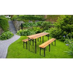 Set mobilier de gradina GardenLine MEB2745 (Wood/Black)