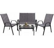 Set mobilier de grădină GardenLine NEO9924 (Grey/Black)