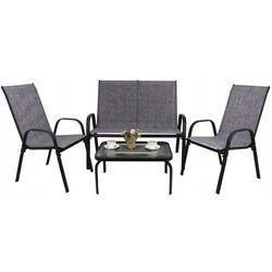 Set mobilier de grădină GardenLine NEO9924 (Grey/Black)
