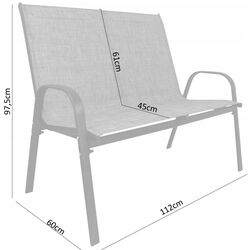 Set mobilier de grădină GardenLine NEO9924 (Grey/Black) Thumb