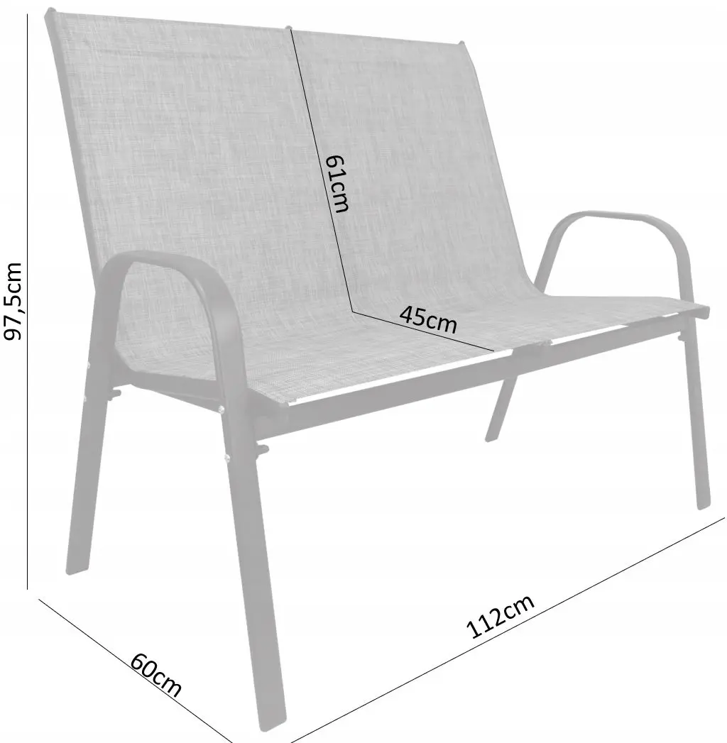 Set mobilier de grădină GardenLine NEO9924 (Grey/Black)