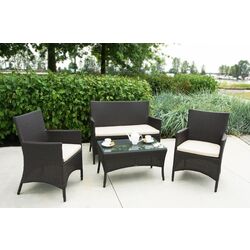 Set mobilier de gradina GardenLine SAD0849 (Black/Cream)