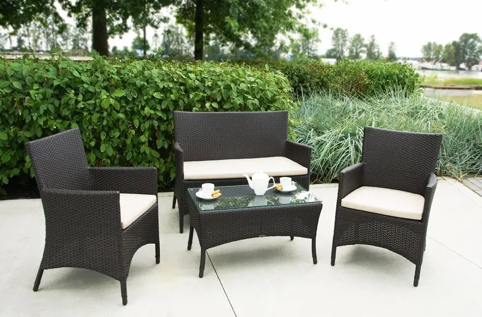 Set mobilier de gradina GardenLine SAD0849 (Black/Cream)