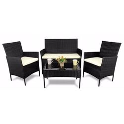 Set mobilier de gradina GardenLine SAD0849 (Black/Cream) Thumb