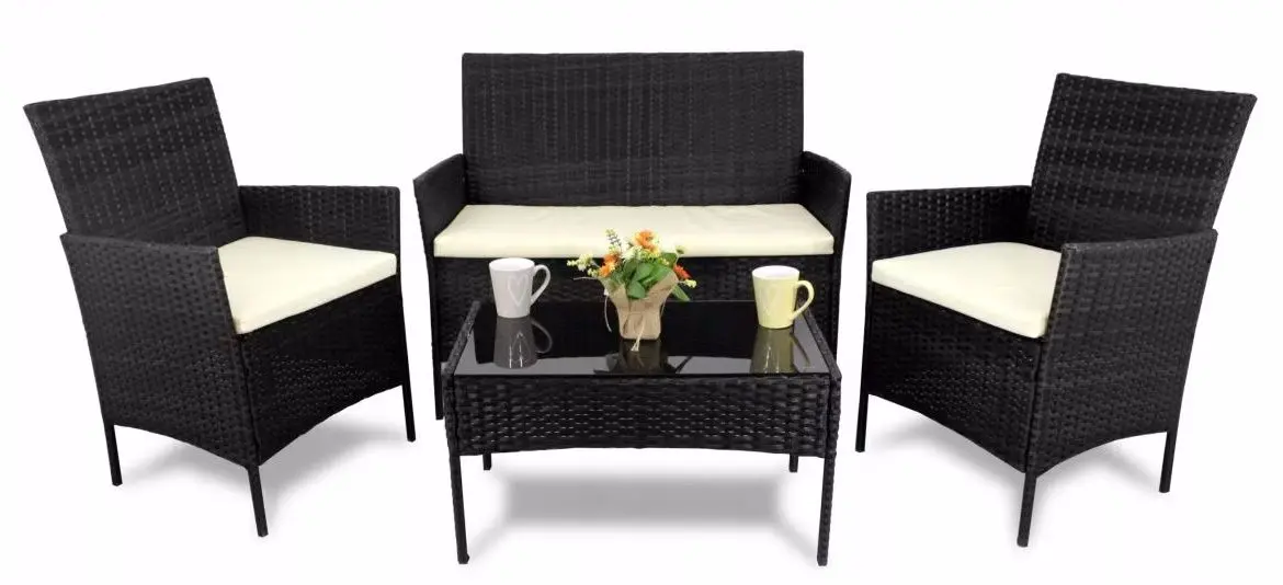 Set mobilier de gradina GardenLine SAD0849 (Black/Cream) - 2