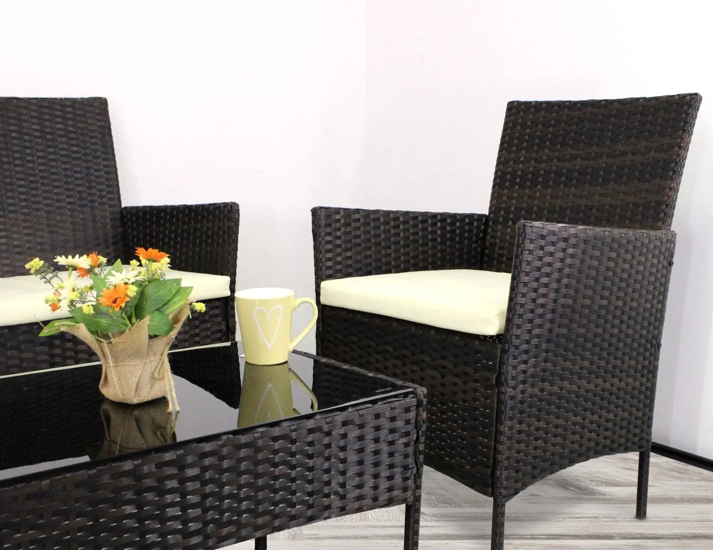 Set mobilier de gradina GardenLine SAD1408 (Brown/Cream) - 4