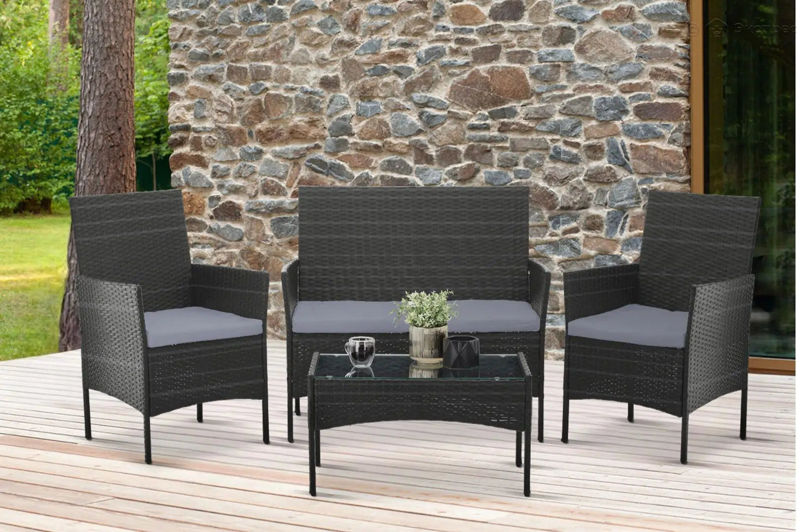 Set mobilier de gradina GardenLine SAD3477 (Grey)