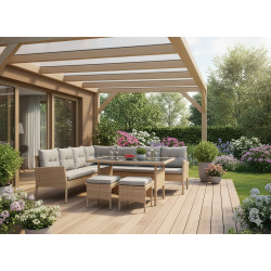 Set mobilier de gradina GardenLine SAD9576 (Beige/Grey)