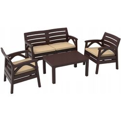 Set mobilier de grădină GardenLine Santana KAS0868/1 (Brown/Beige)