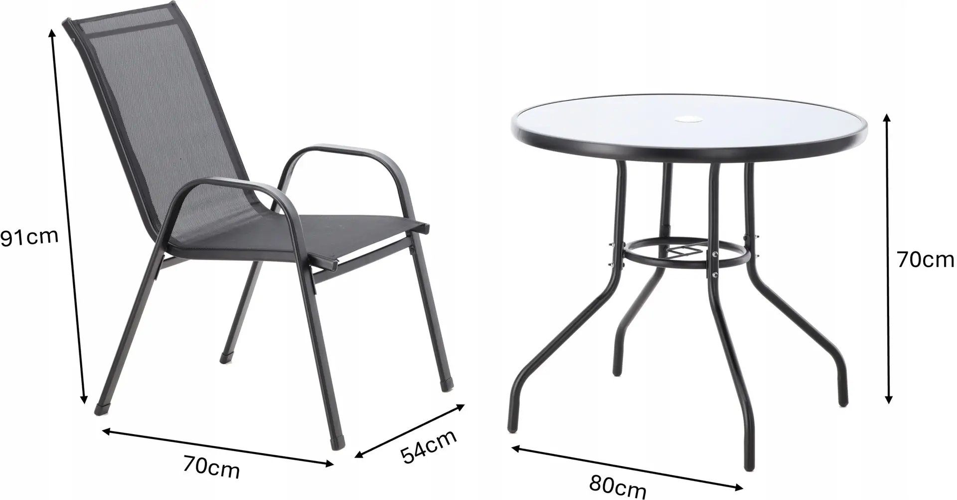 Set mobilier de gradina GardenLine TIH3377 (Black)