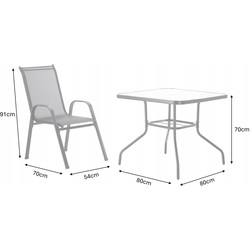 Set mobilier de gradina GardenLine TIH3384 (Grey) Thumb