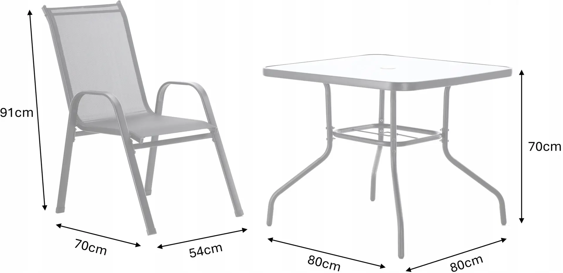 Set mobilier de gradina GardenLine TIH3384 (Grey) - 6