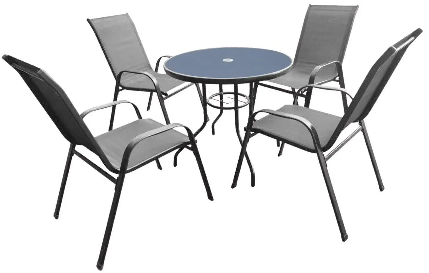 Set mobilier de gradina GardenLine TIH3514 (Grey/Black)