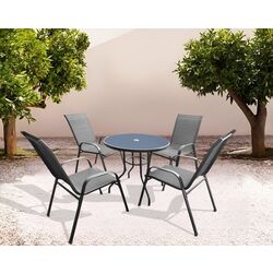 Set mobilier de gradina GardenLine TIH3514 (Grey/Black)