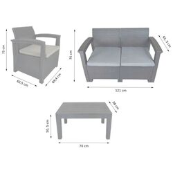 Комплект садовой мебели GardenLine ZUM6454 (Anthracite) Thumb