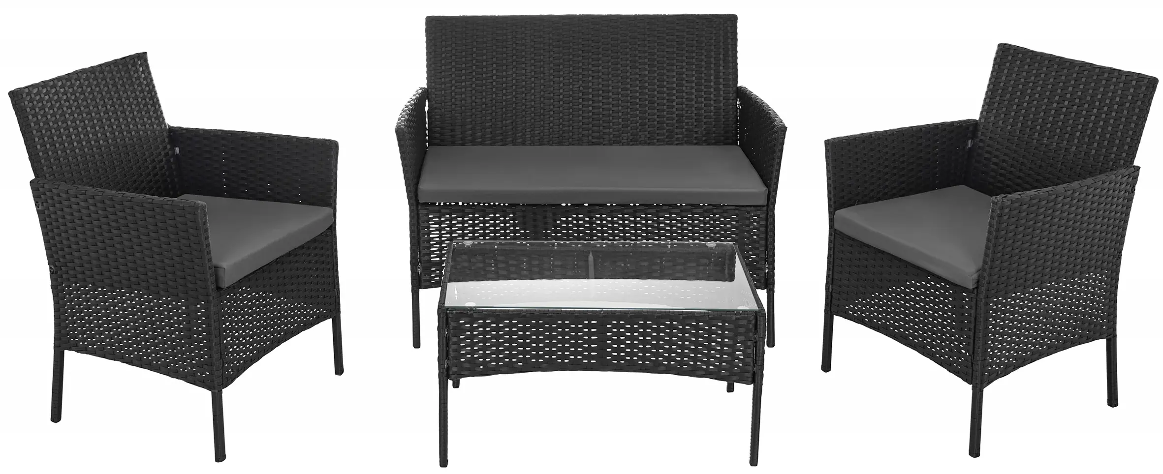 Комплект садовой мебели Gardlov 26908 (Black/Gray) - 2