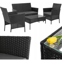 Комплект садовой мебели Gardlov 26908 (Black/Gray) Thumb