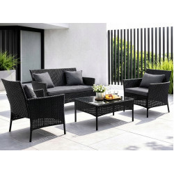 Комплект садовой мебели Gardlov 26908 (Black/Gray)