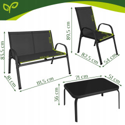 Комплект садовой мебели Gardlov 27601 (Black) Thumb