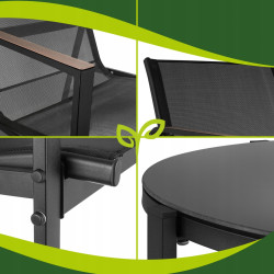 Комплект садовой мебели Gardlov 27622 (Black/Wood) Thumb