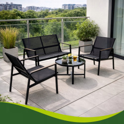 Комплект садовой мебели Gardlov 27622 (Black/Wood) Thumb