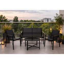 Комплект садовой мебели Gardlov 27622 (Black/Wood) Thumb