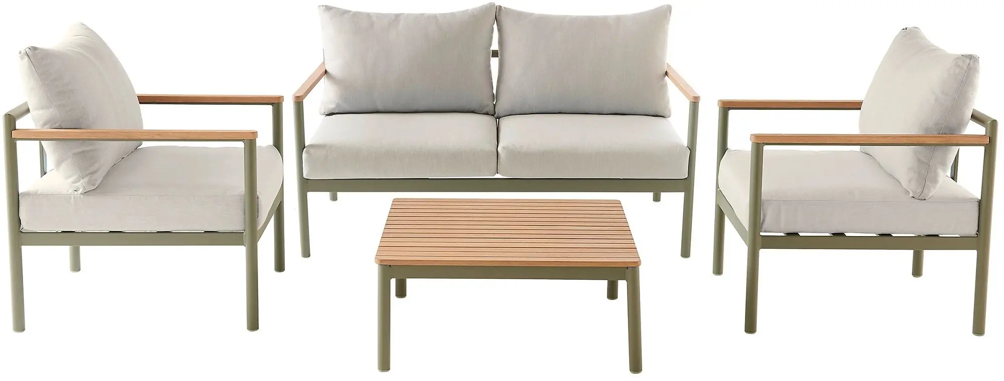 Комплект садовой мебели GoodHome Akoa (Green/Brown/Gray)