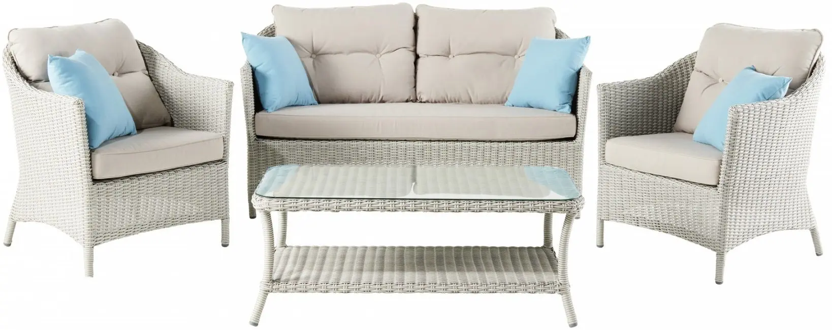 Комплект садовой мебели GoodHome Floral (Gray/Beige)