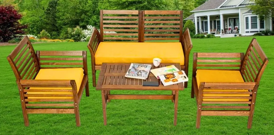 Set mobilier de gradina Green Bay Calipso 074633 (Brown/Yellow) - 2