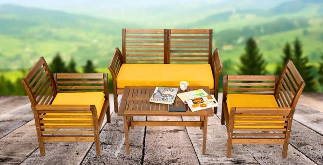 Set mobilier de gradina Green Bay Calipso 074633 (Brown/Yellow)