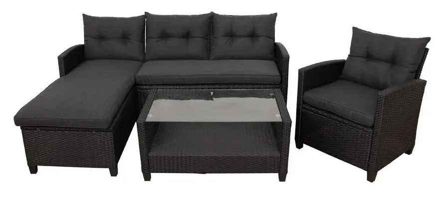 Set mobilier de gradina Green Bay Cebu (Black)
