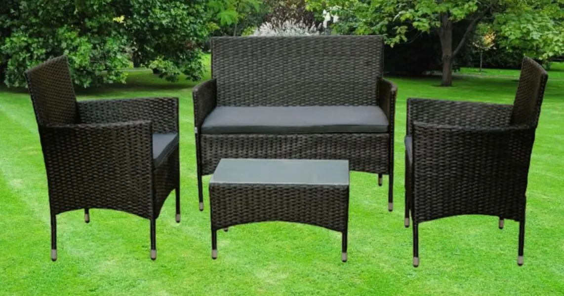 Set mobilier de gradina Green Bay Ronda (Black/Gray)