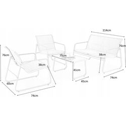 Комплект садовой мебели Halmar Conor (Dark Grey/Light Grey) Thumb