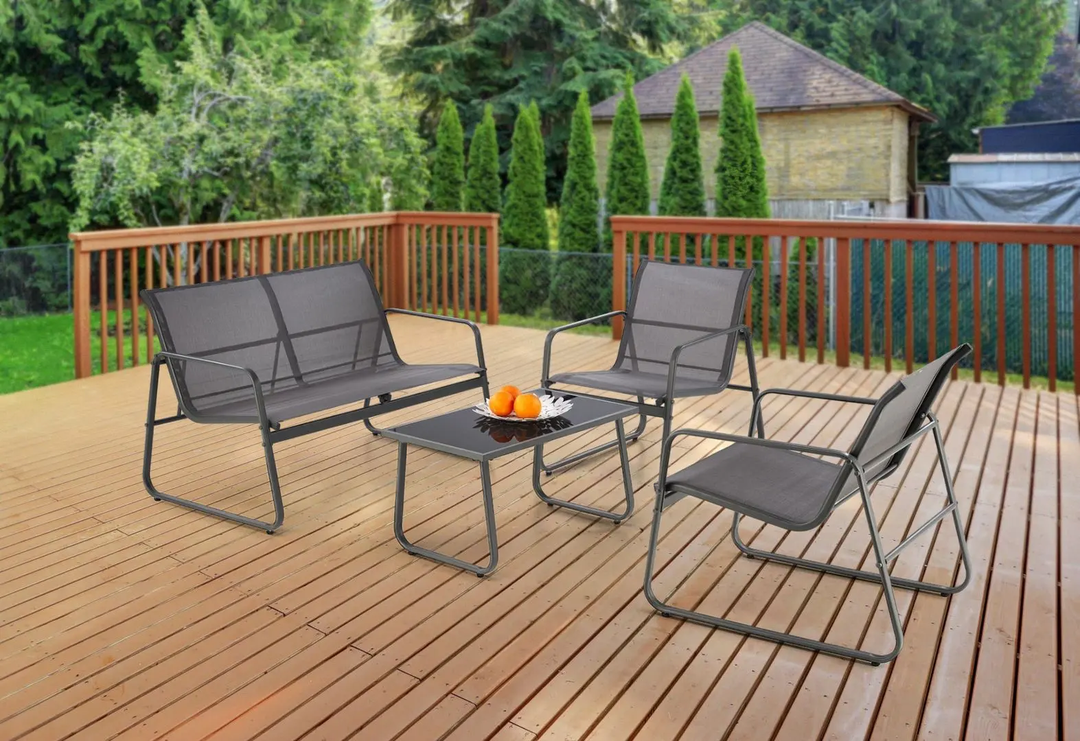 Комплект садовой мебели Halmar Conor (Dark Grey/Light Grey)