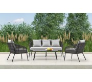 Set mobilier de gradina Halmar Rocca (Dark Gray/Light Gray)