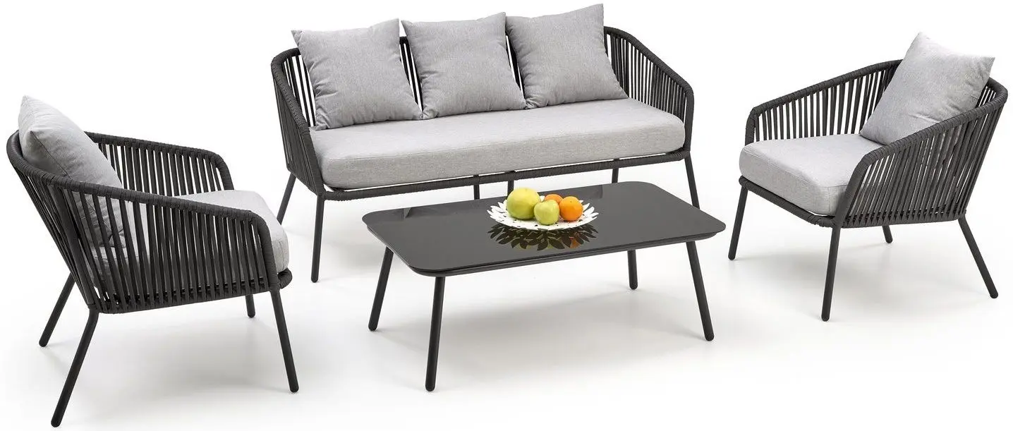 Комплект садовой мебели Halmar Rocca (Dark Gray/Light Gray)