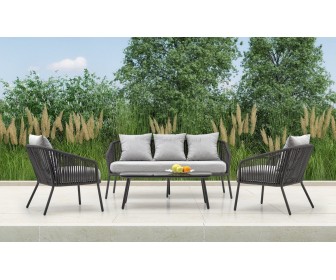 Set mobilier de gradina Halmar Rocca (Dark Gray/Light Gray)