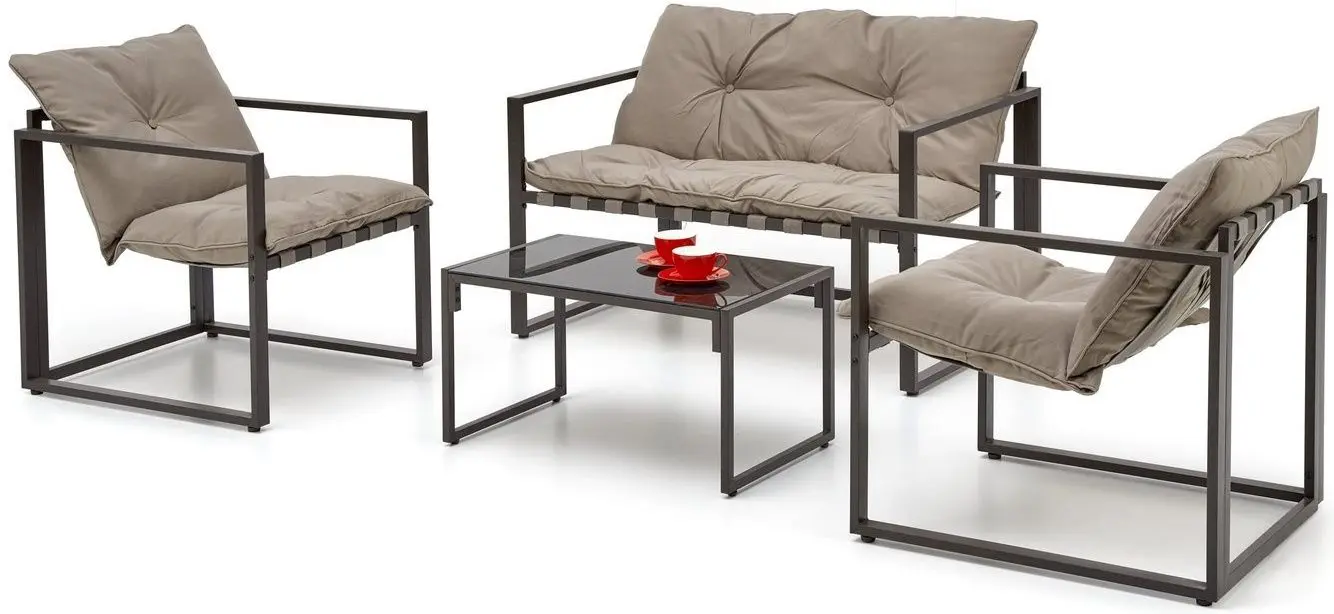 Комплект садовой мебели Halmar Shark (Black/Cappuccino)