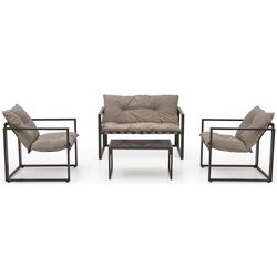 Комплект садовой мебели Halmar Shark (Black/Cappuccino) Thumb