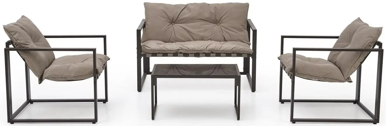 Комплект садовой мебели Halmar Shark (Black/Cappuccino)