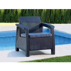 Комплект садовой мебели Heniver Novara 2+1+1+T (Anthracite) Thumb