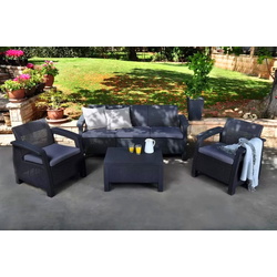 Set mobilier de gradina Heniver Novara 3+1+1+T (Anthracite) Thumb