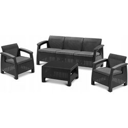 Set mobilier de gradina Heniver Novara 3+1+1+T (Anthracite) Thumb