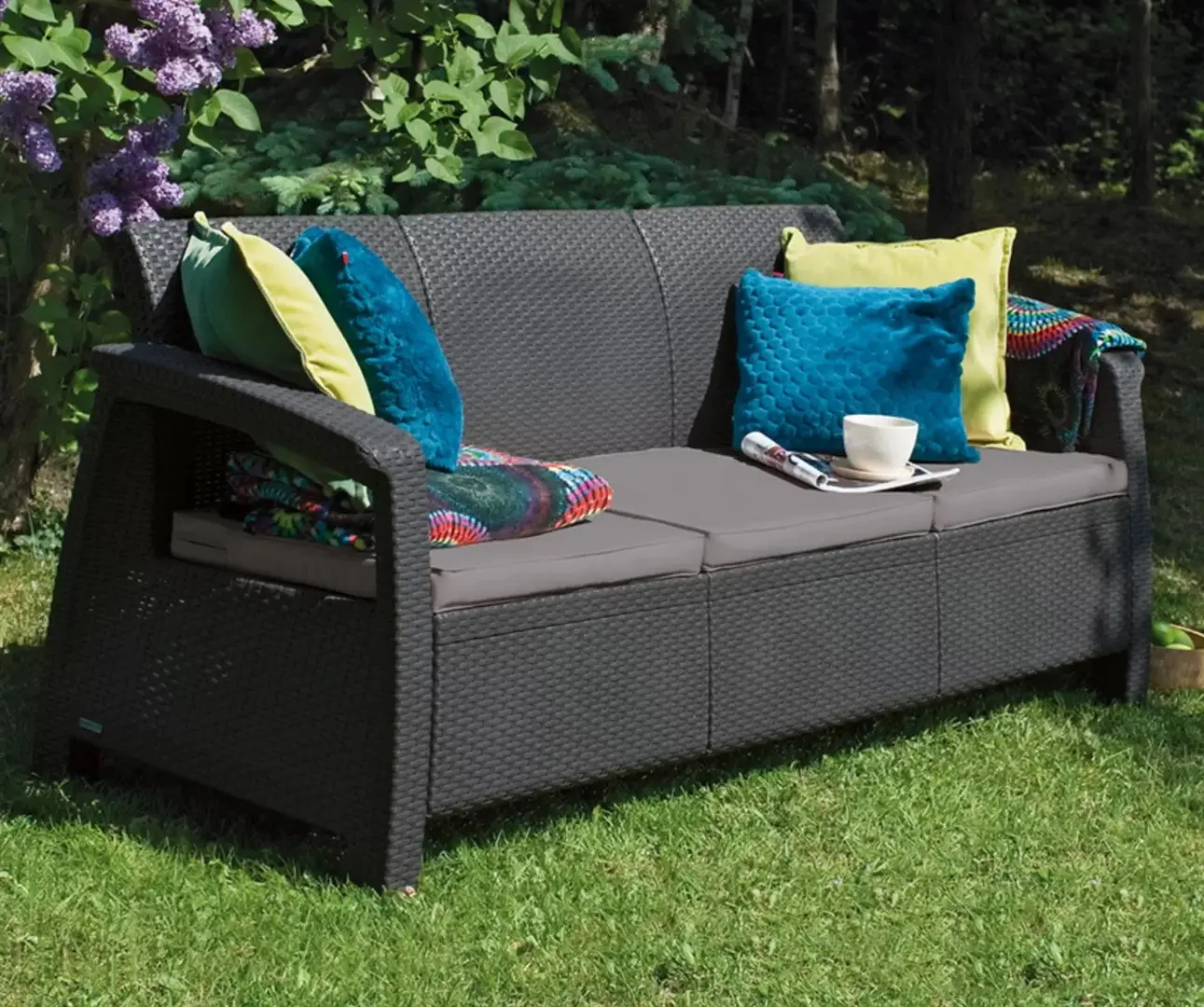 Set mobilier de gradina Heniver Novara 3+1+1+T (Anthracite) - 5