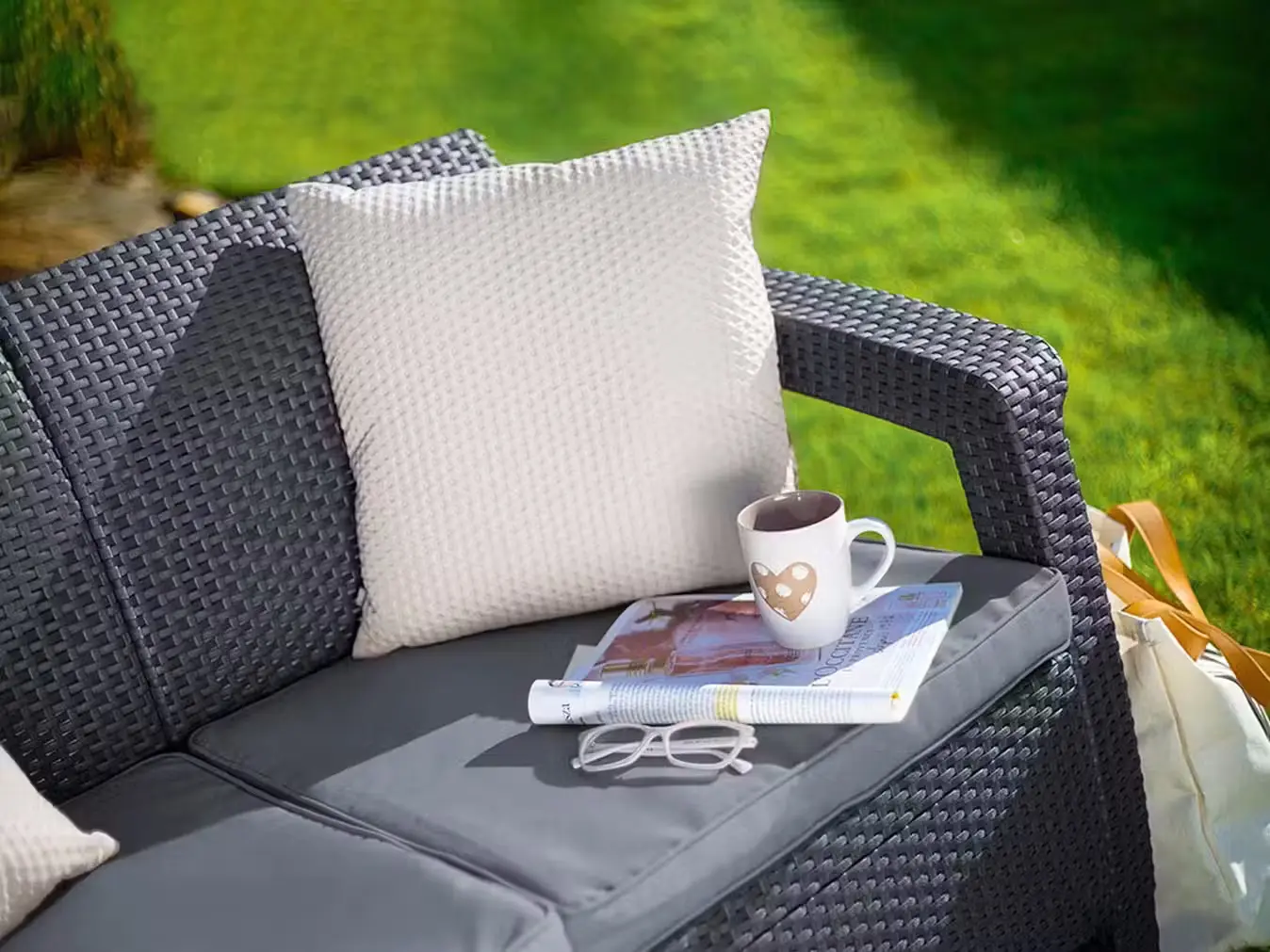 Set mobilier de gradina Heniver Novara 3+1+1+T (Anthracite) - 6