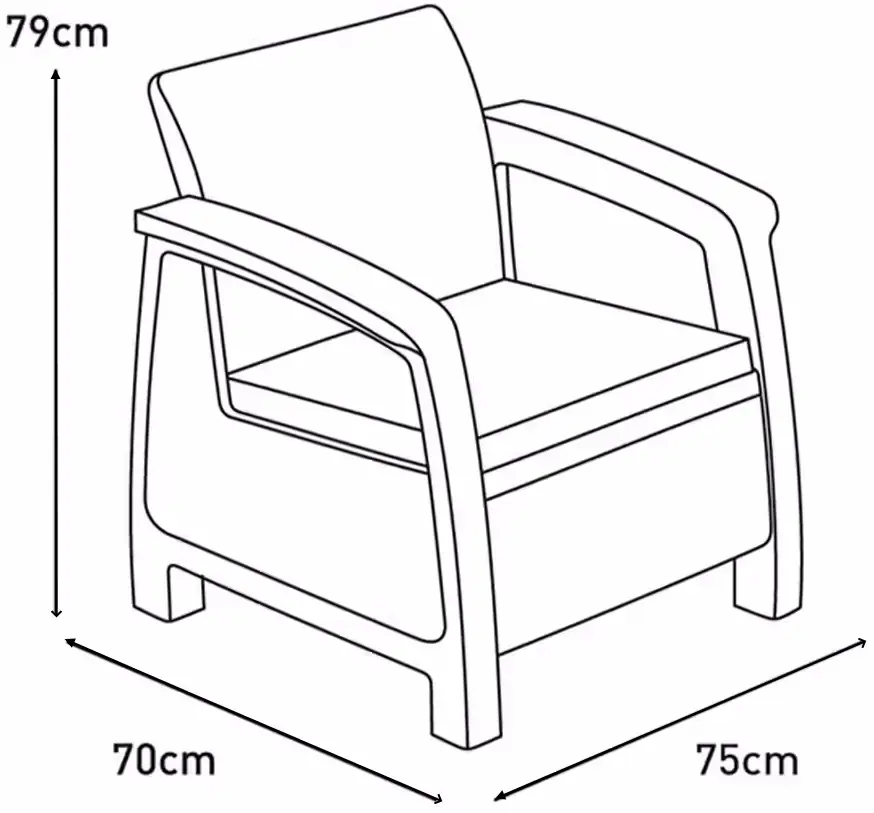 Set mobilier de gradina Heniver Novara 3+1+1+T (Anthracite) - 9
