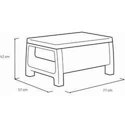 Set mobilier de gradina Heniver Novara 3+1+1+T (Anthracite) Thumb