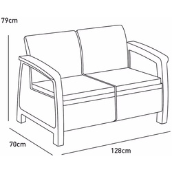 Set mobilier de gradina Heniver Novara 3+2+1+1+T (Anthracite) Thumb