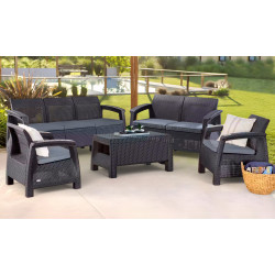 Set mobilier de gradina Heniver Novara 3+2+1+1+T (Anthracite)